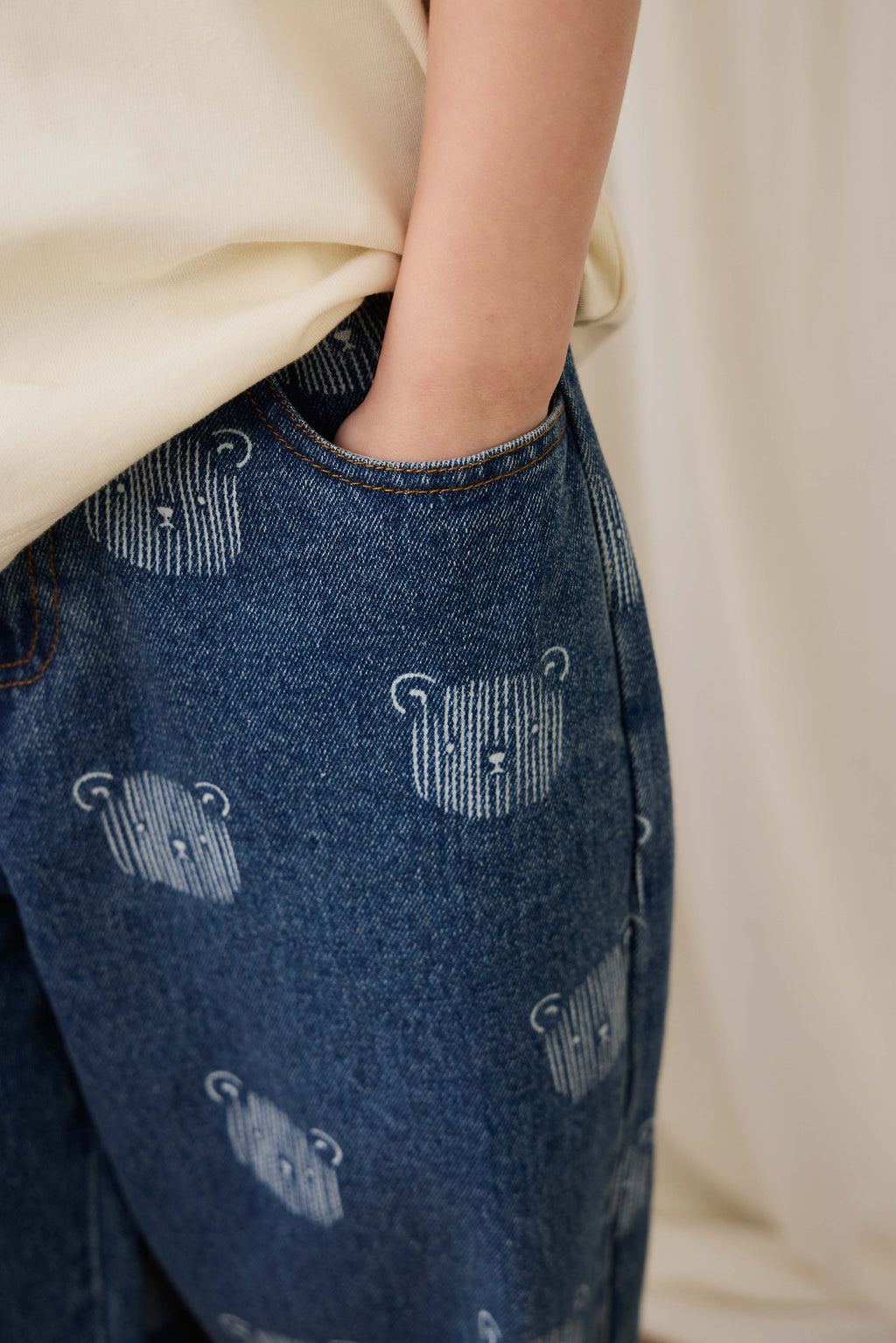 Jean - Denim Teddy Face