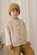 Gilet en maille - Chiné avoine