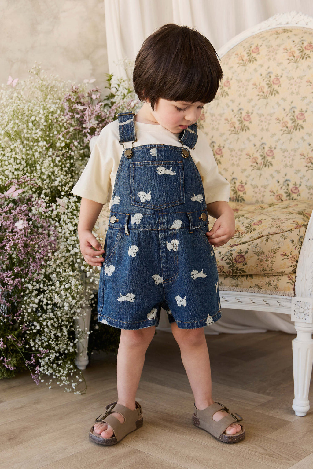 Salopette short en jean