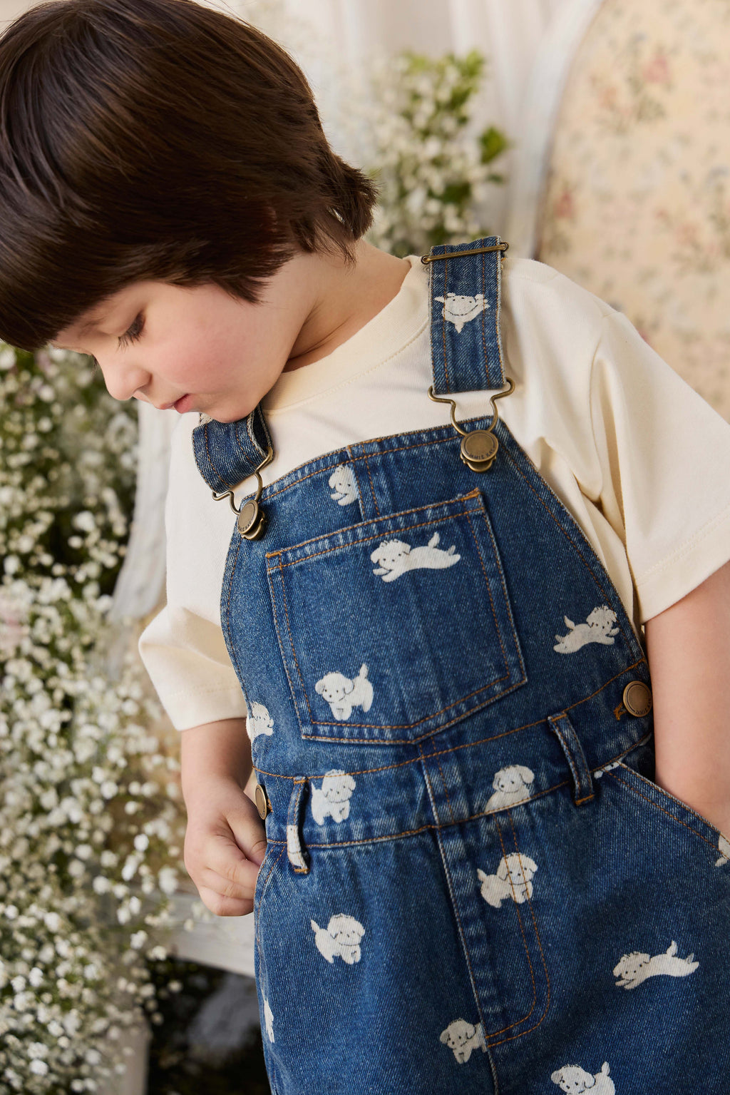 Salopette short en jean