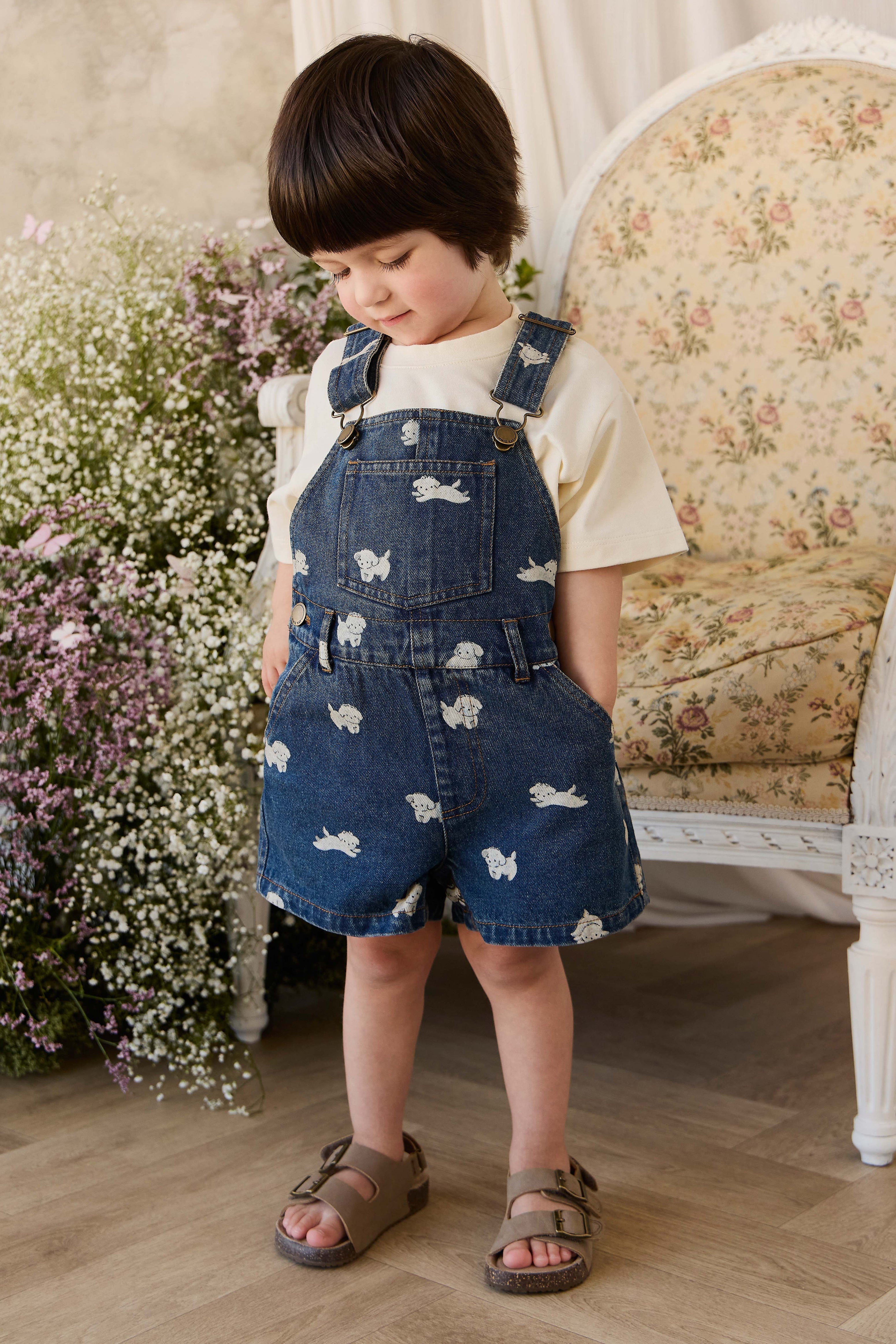 Salopette short en jean