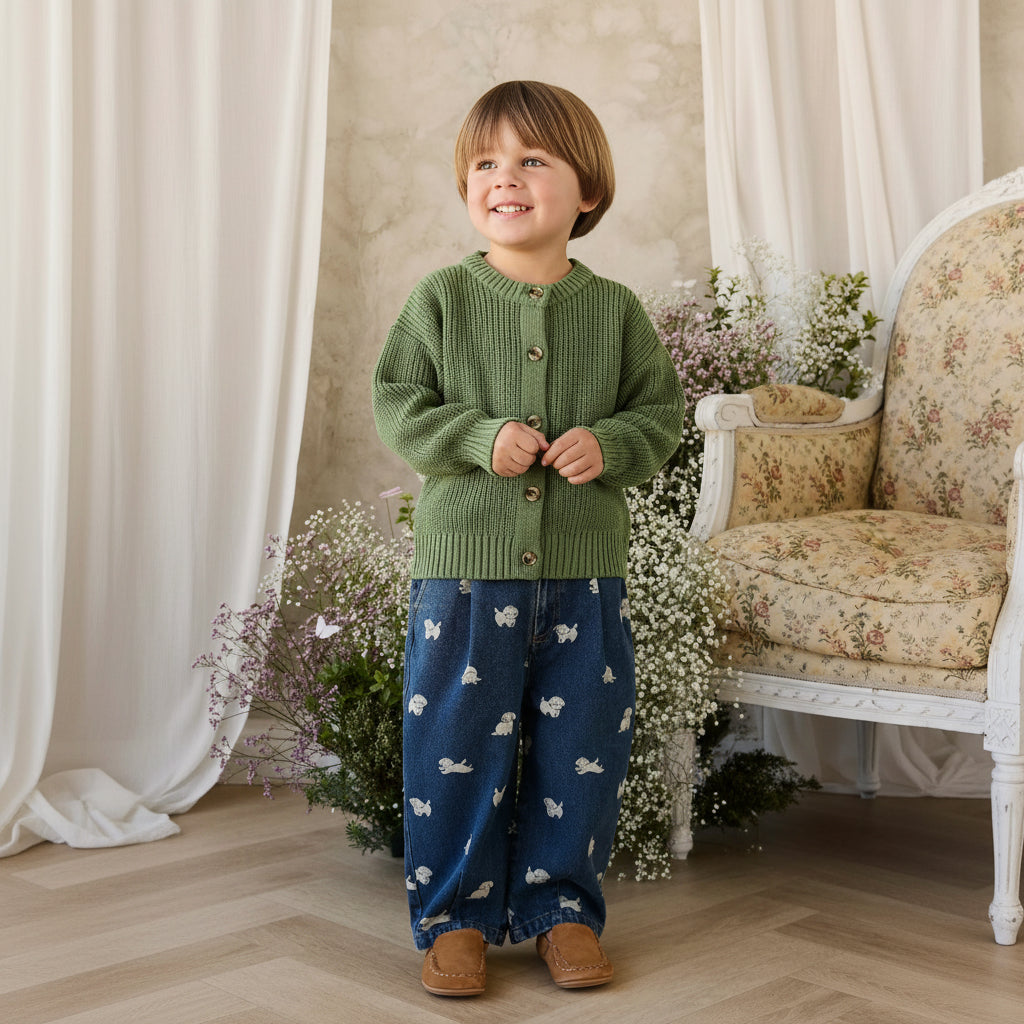 Gilet tricoté - Matcha
