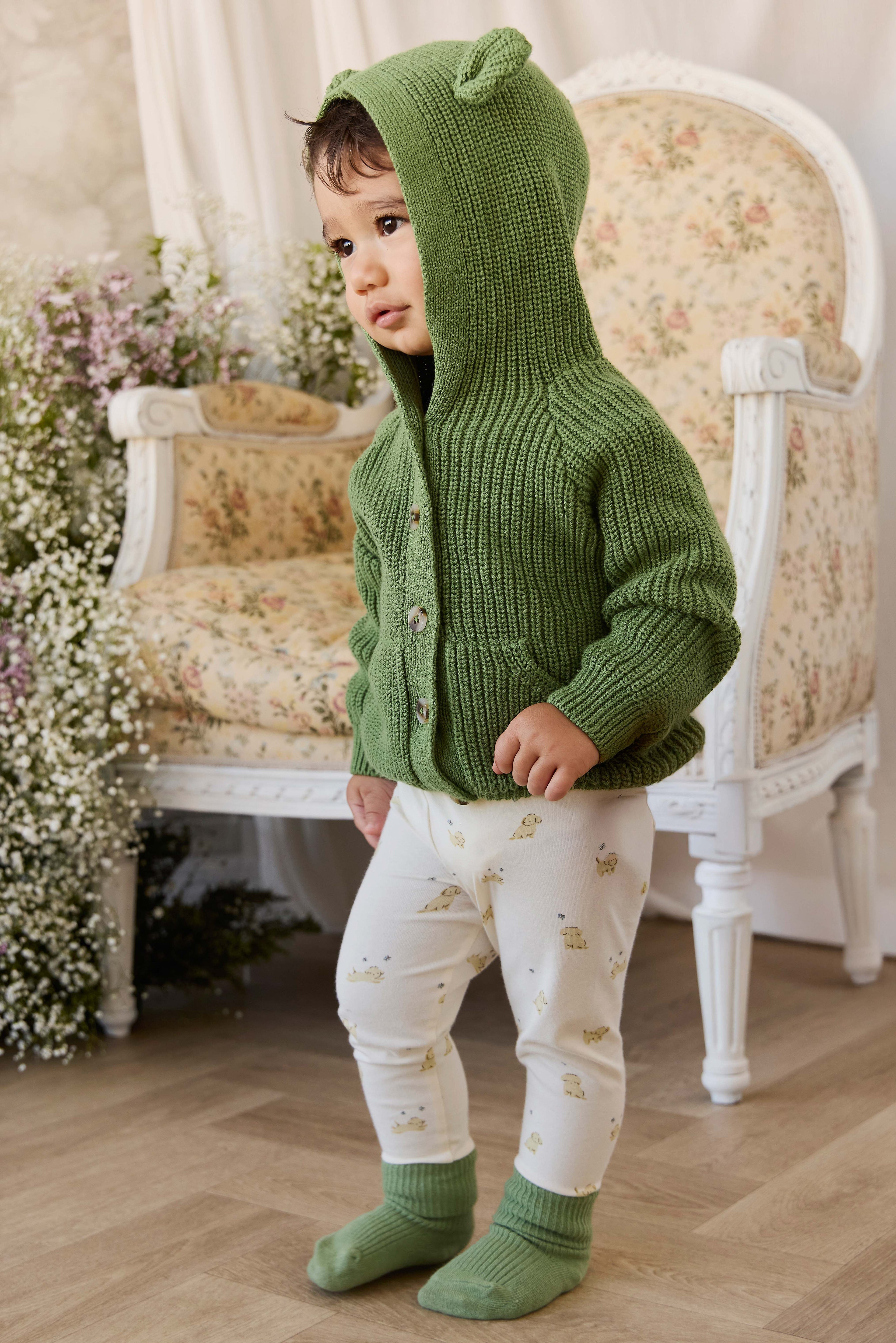 Legging Coton Bio Quotidien - Miel Ludique