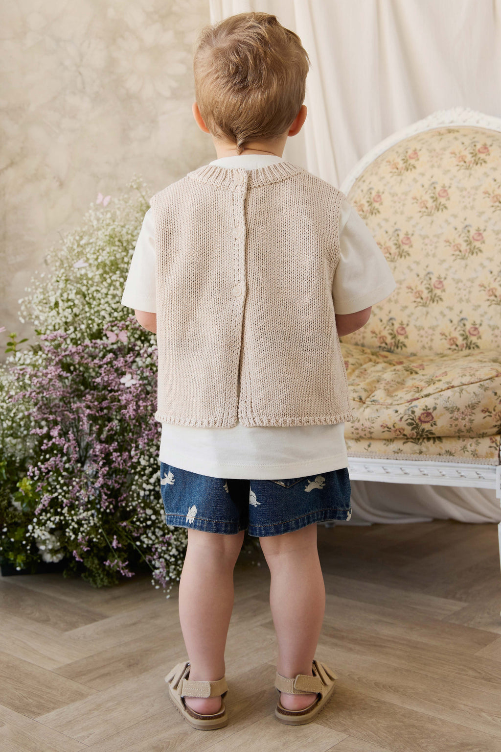 Gilet tricoté – Lin vintage