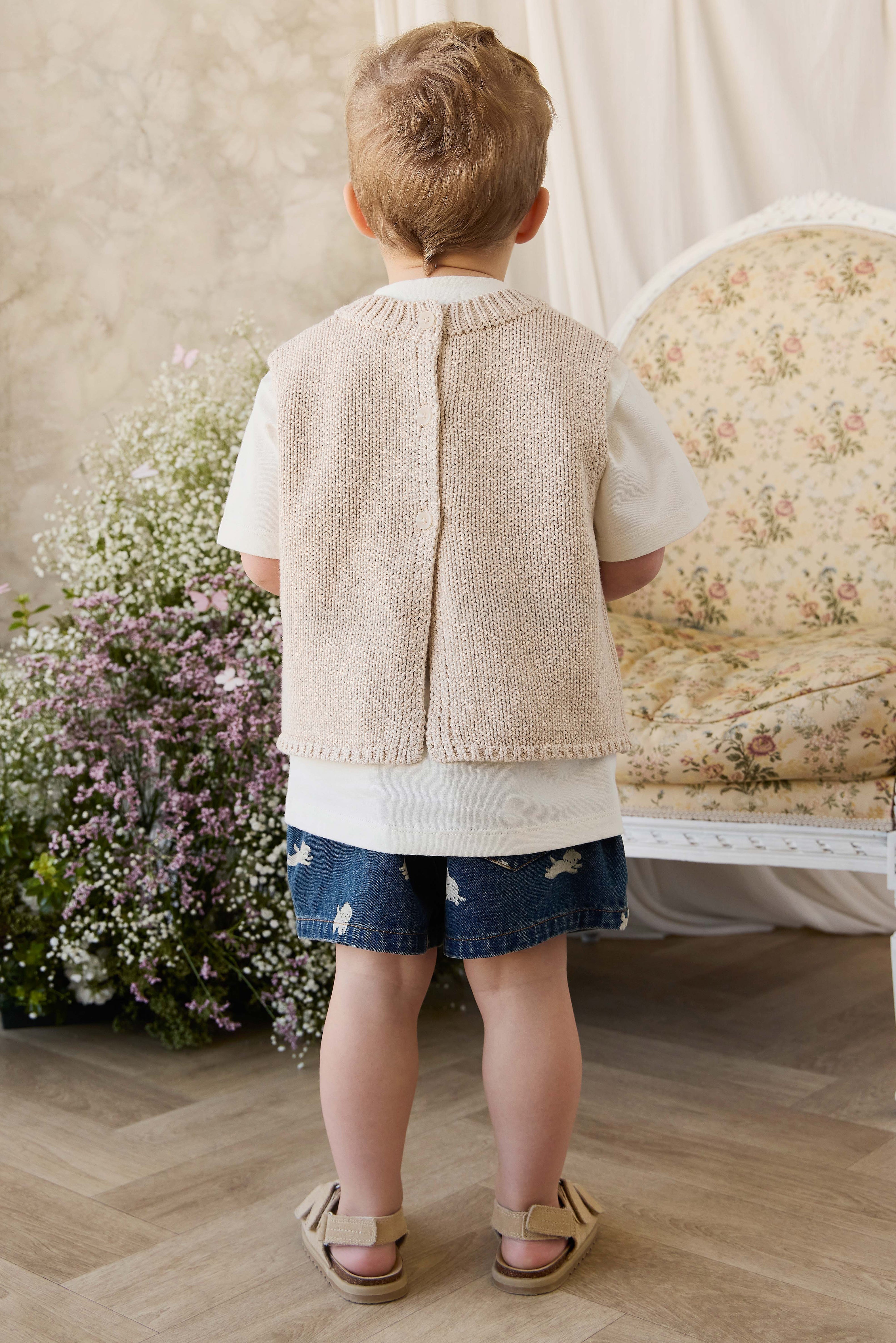 Gilet tricoté – Lin vintage