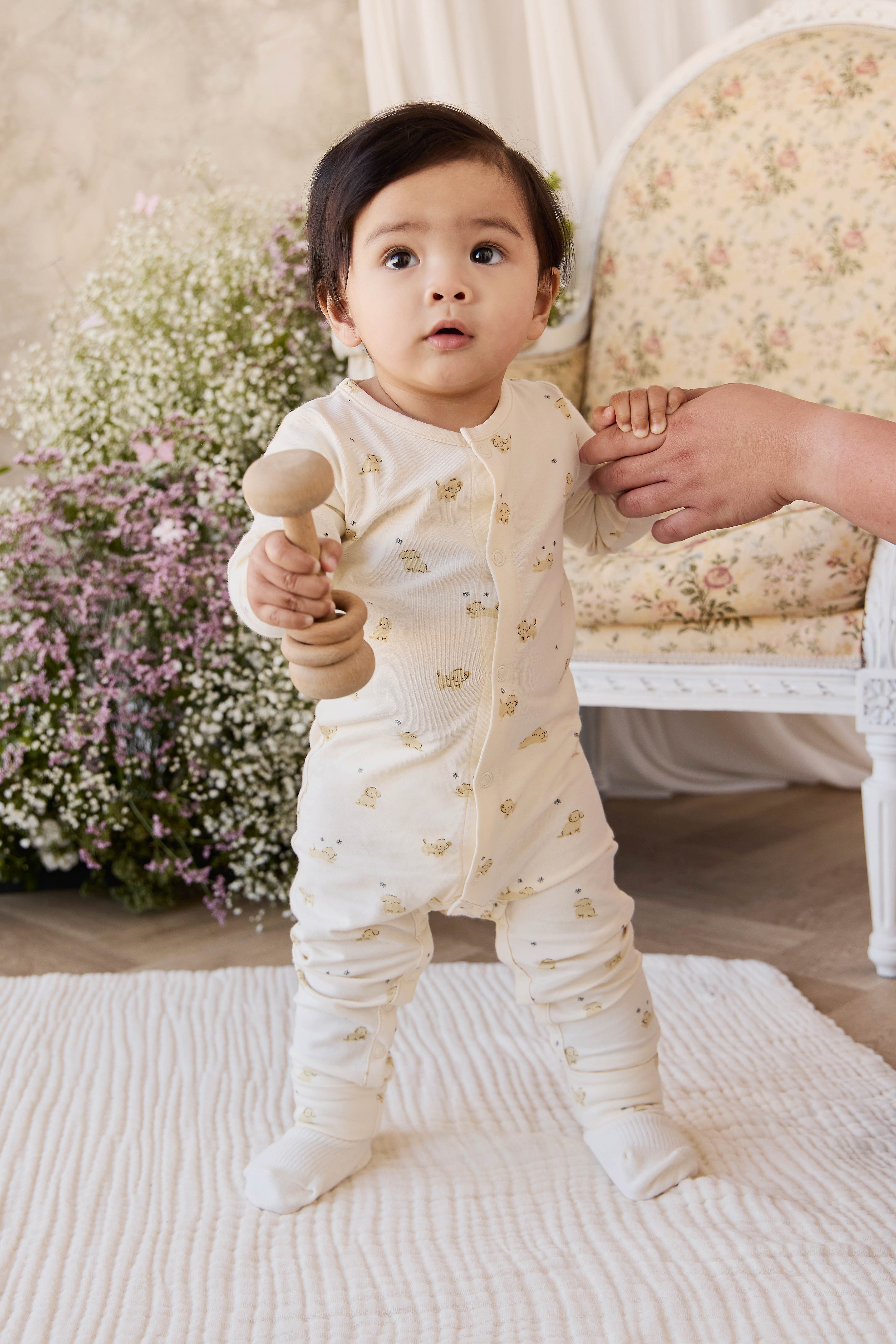 Combinaison en coton bio - Miel ludique