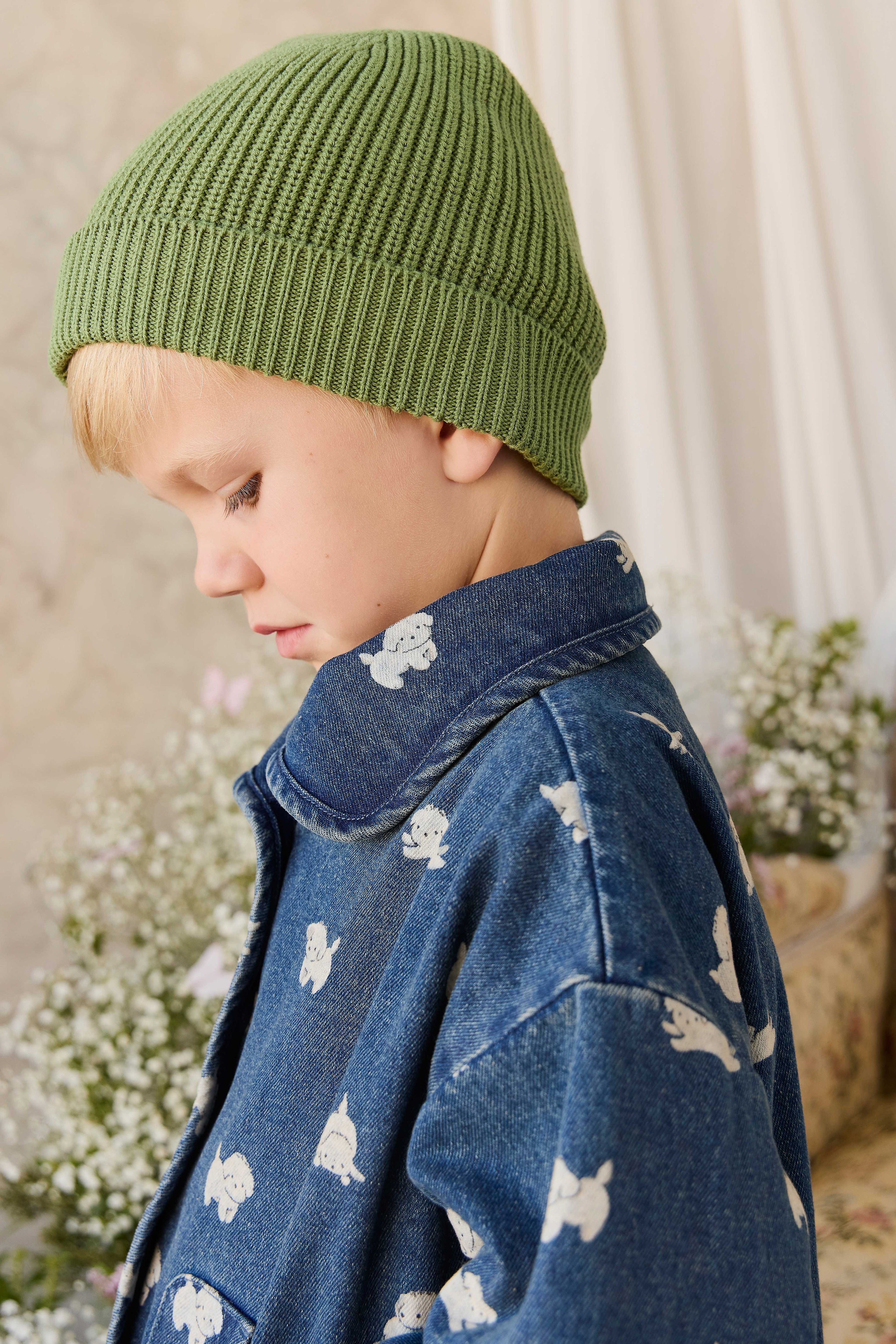 Bonnet en tricot - Matcha