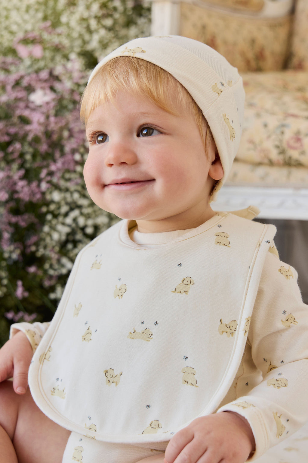 Bonnet en Coton Bio avec Nœud - Miel Ludique