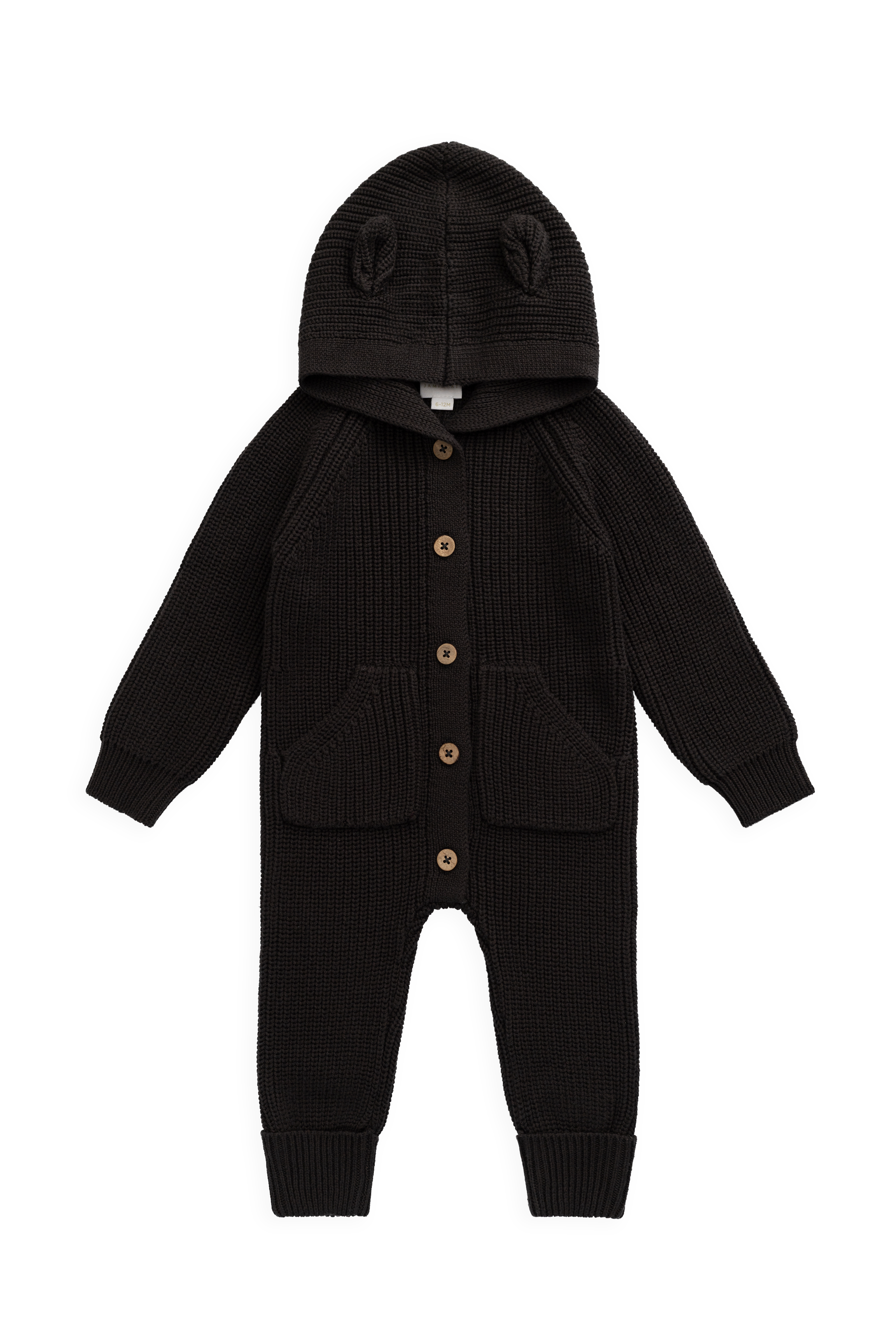 Combinaison tricotée à capuche Ours pour bébé et enfant en bas âge