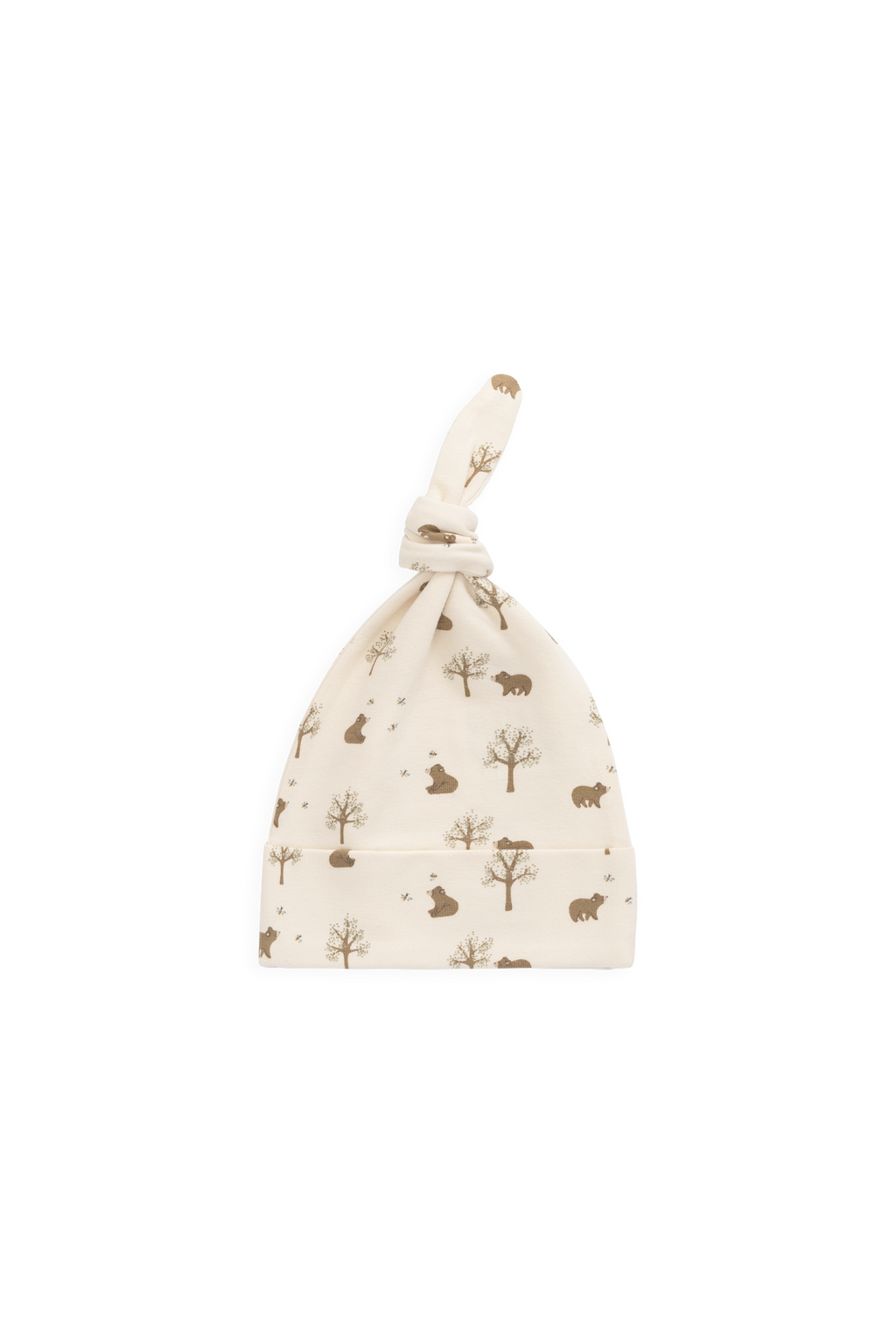 Bonnet noué en coton biologique - Nuage miel