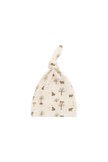 Bonnet noué en coton biologique - Nuage miel