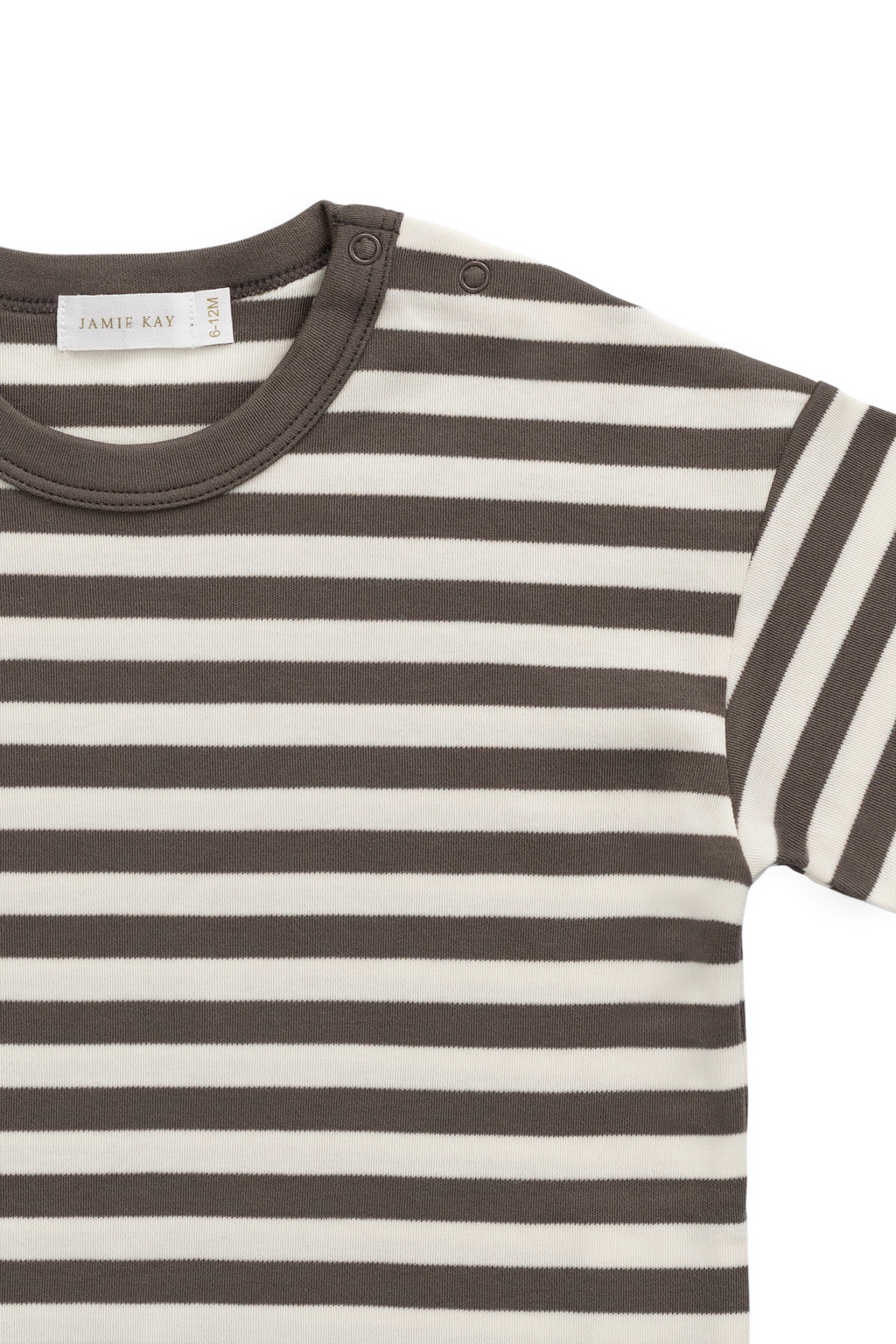 T-shirt en coton Pima - Rayure Essentielle Raku / Nuage