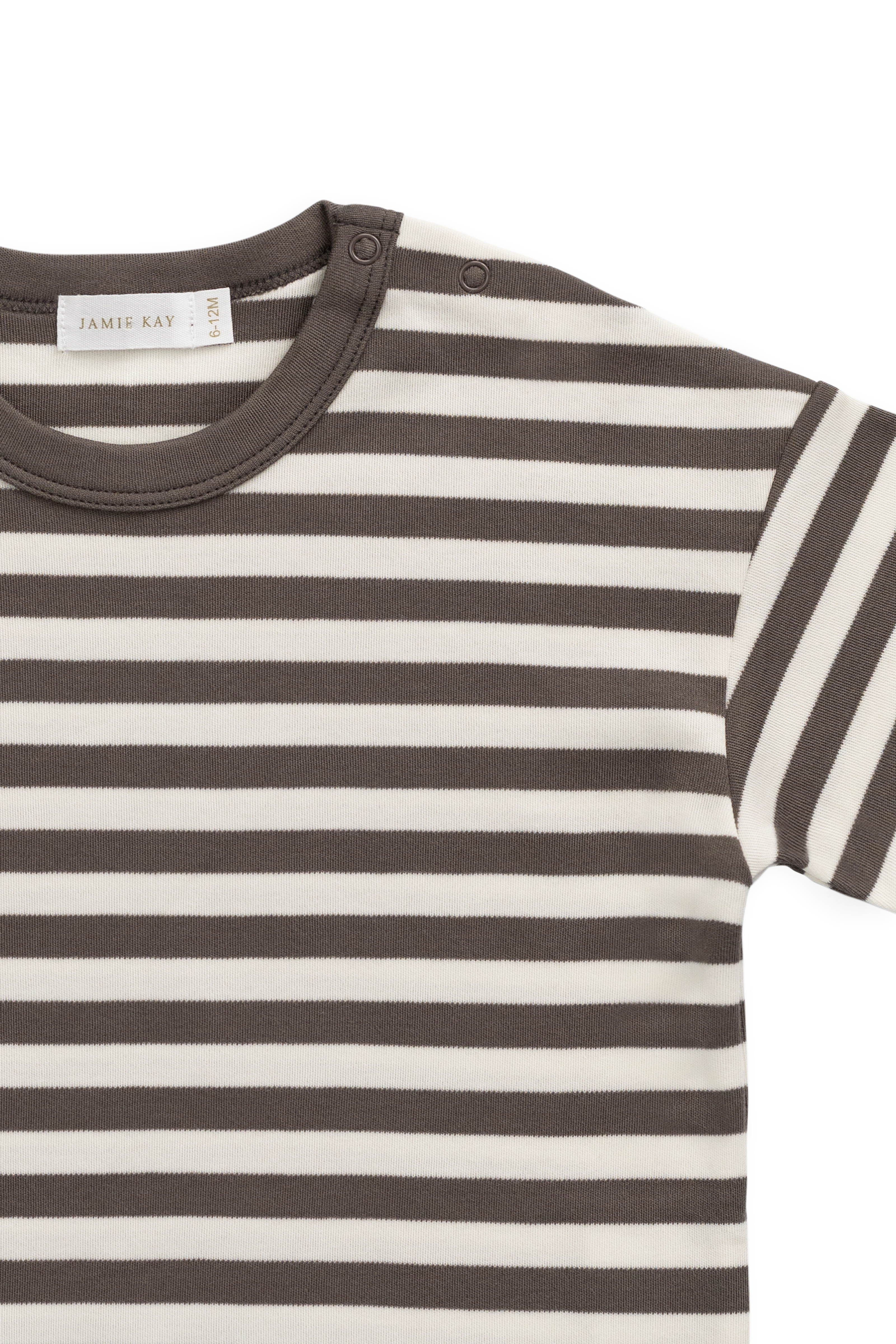 T-shirt en coton Pima - Rayure Essentielle Raku / Nuage