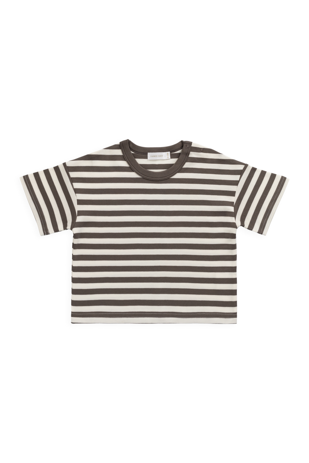 T-shirt en coton Pima - Rayure Essentielle Raku / Nuage