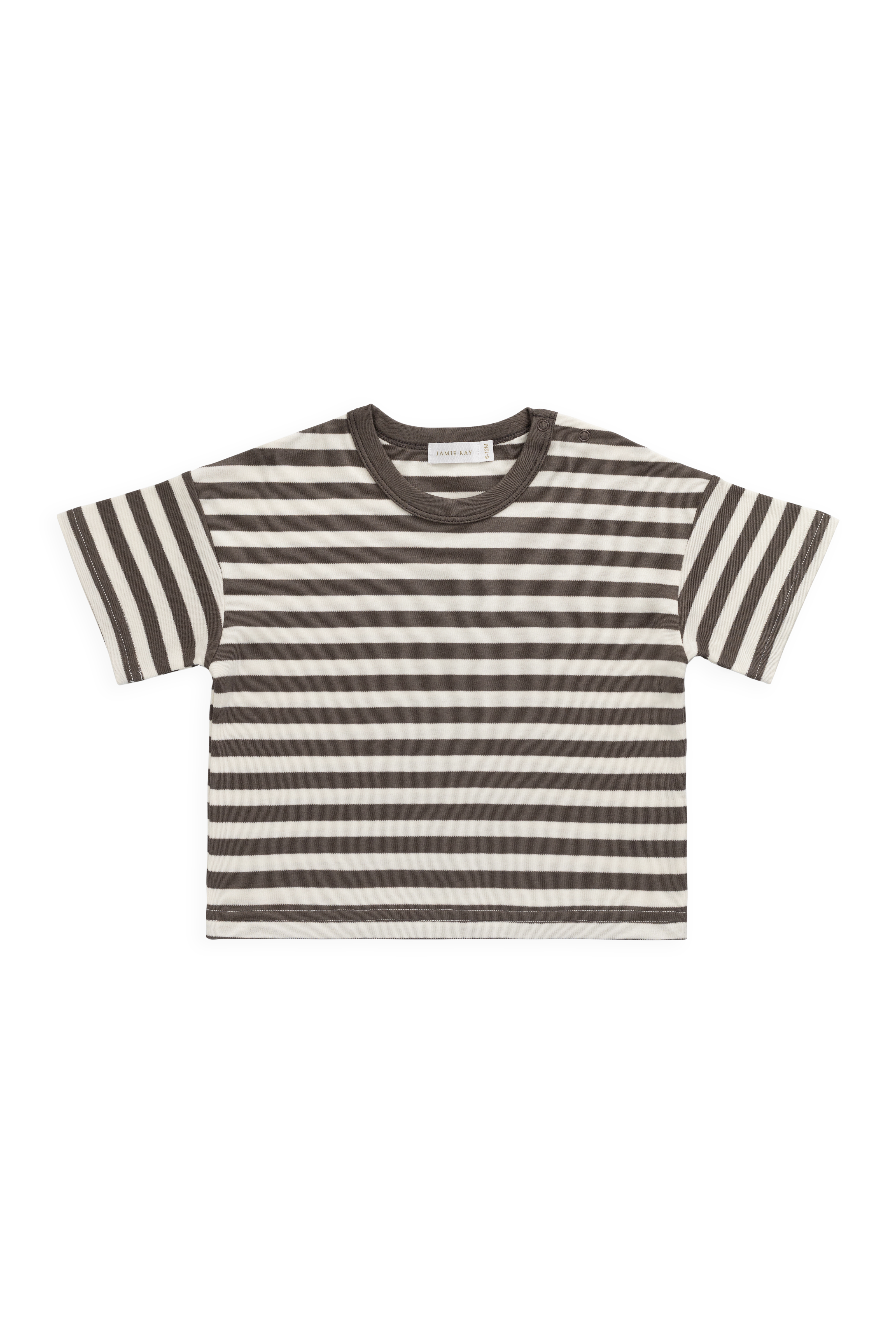 T-shirt en coton Pima - Rayure Essentielle Raku / Nuage