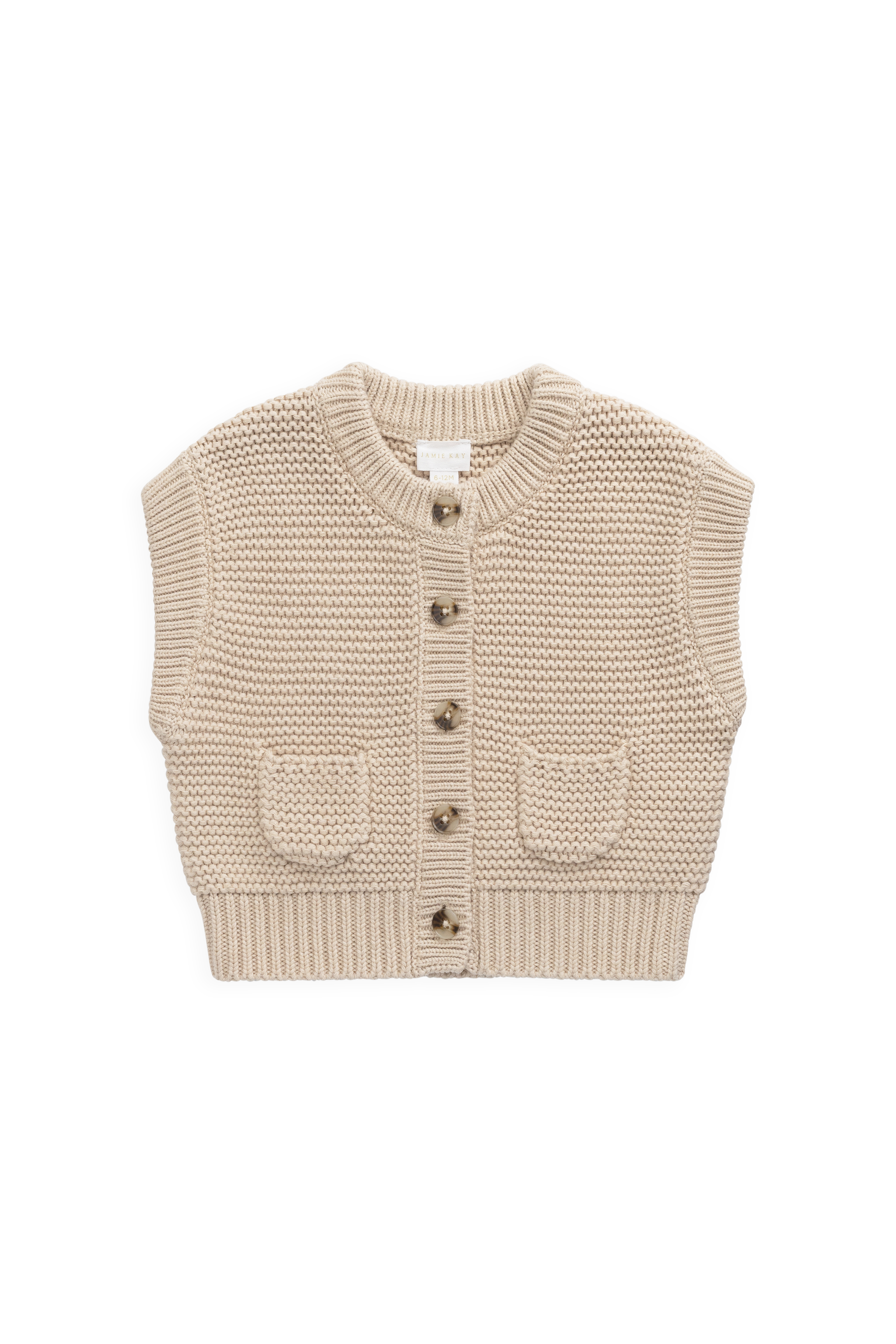 Gilet en maille - Chiné avoine