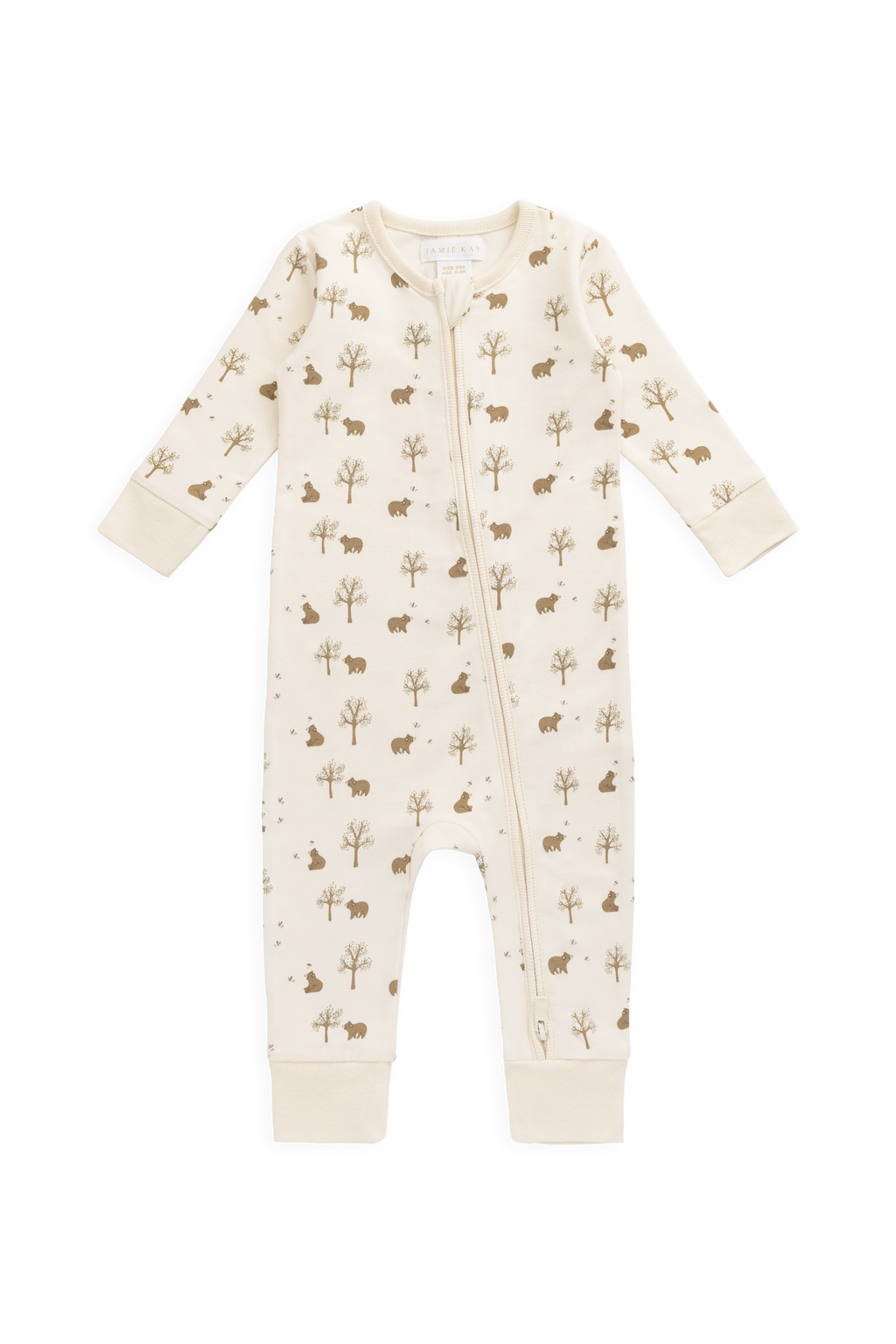 Barboteuse en coton biologique - Nuage miel