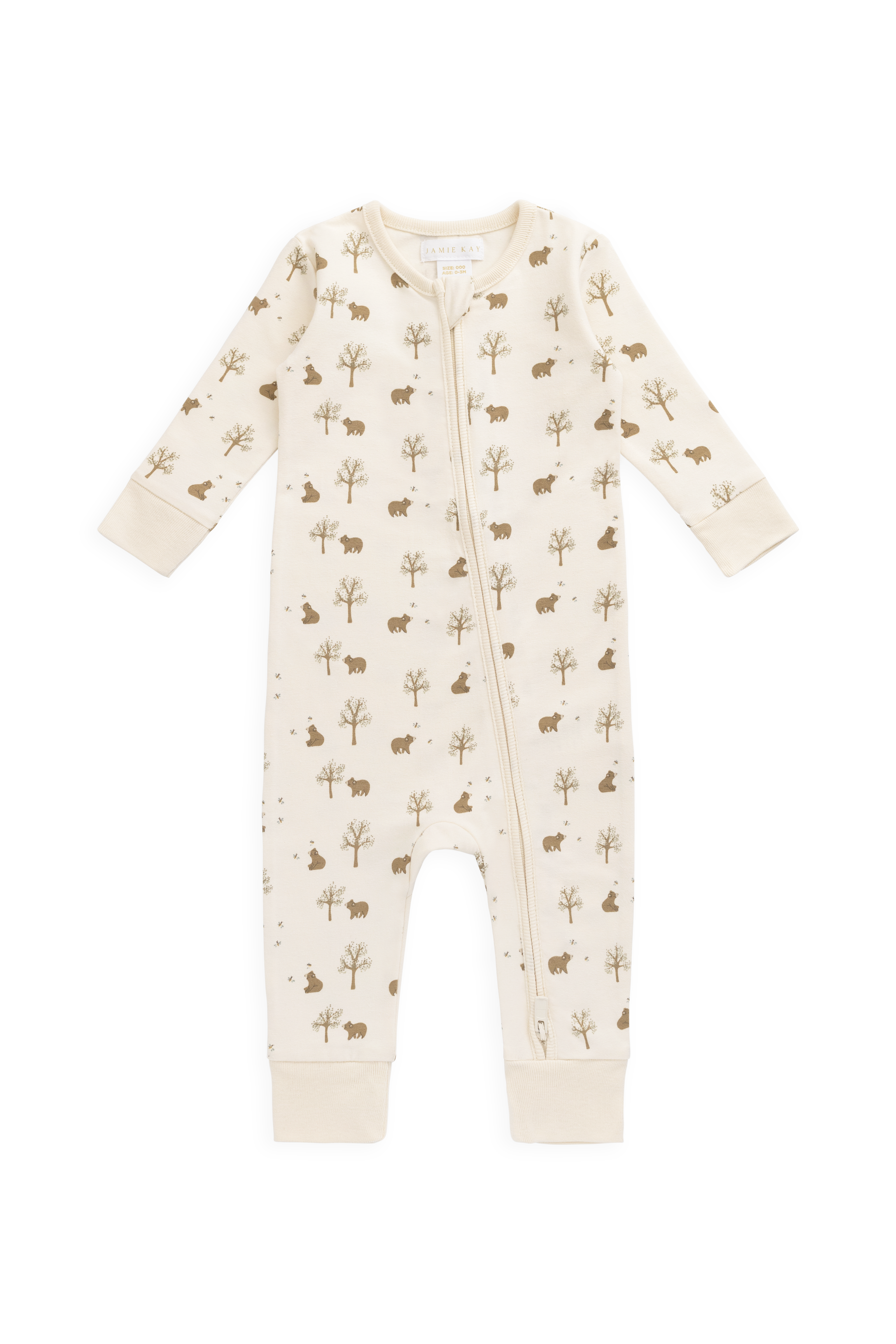 Barboteuse en coton biologique - Nuage miel