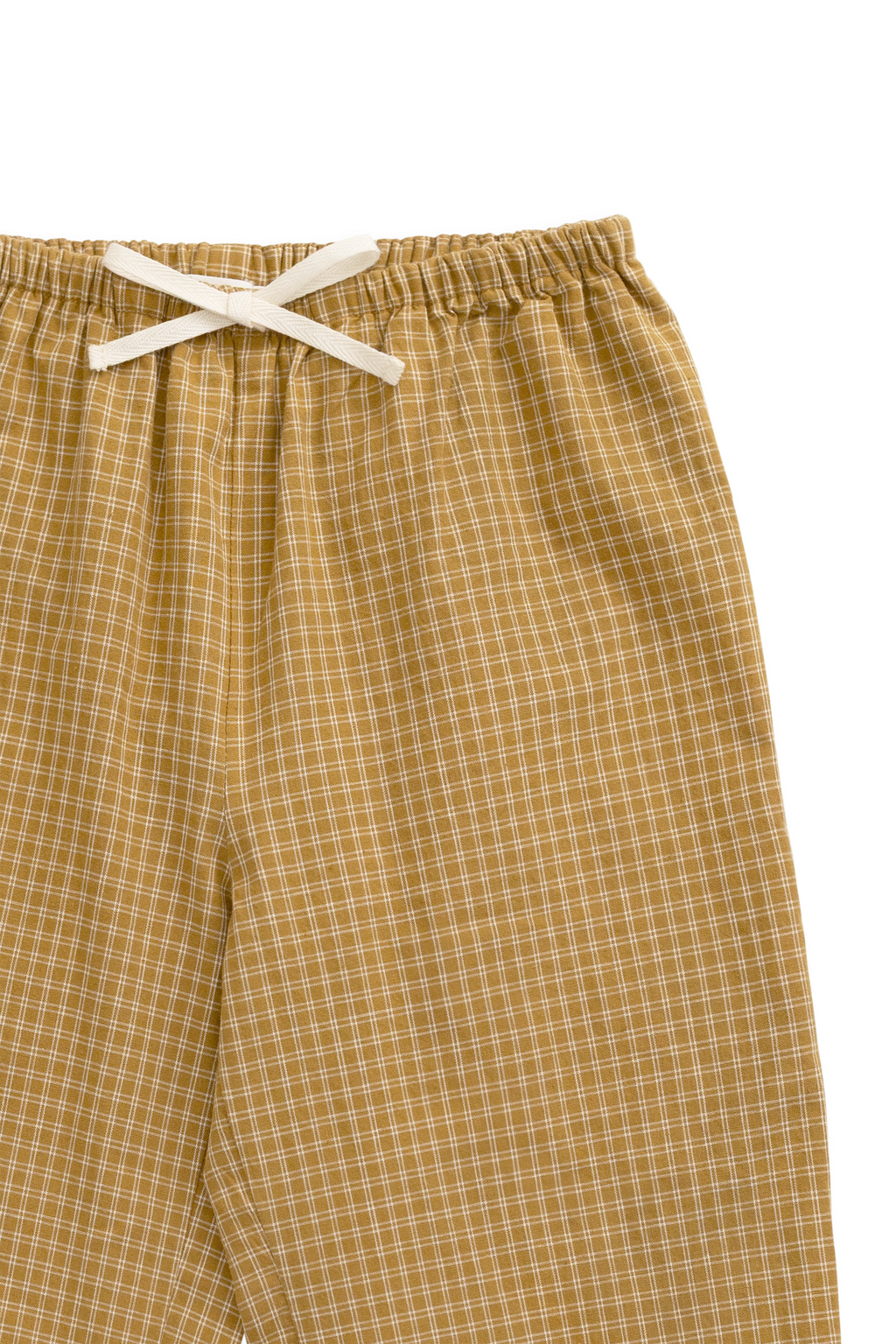 Pantalon en coton biologique – Carreaux fenêtre sarrasin