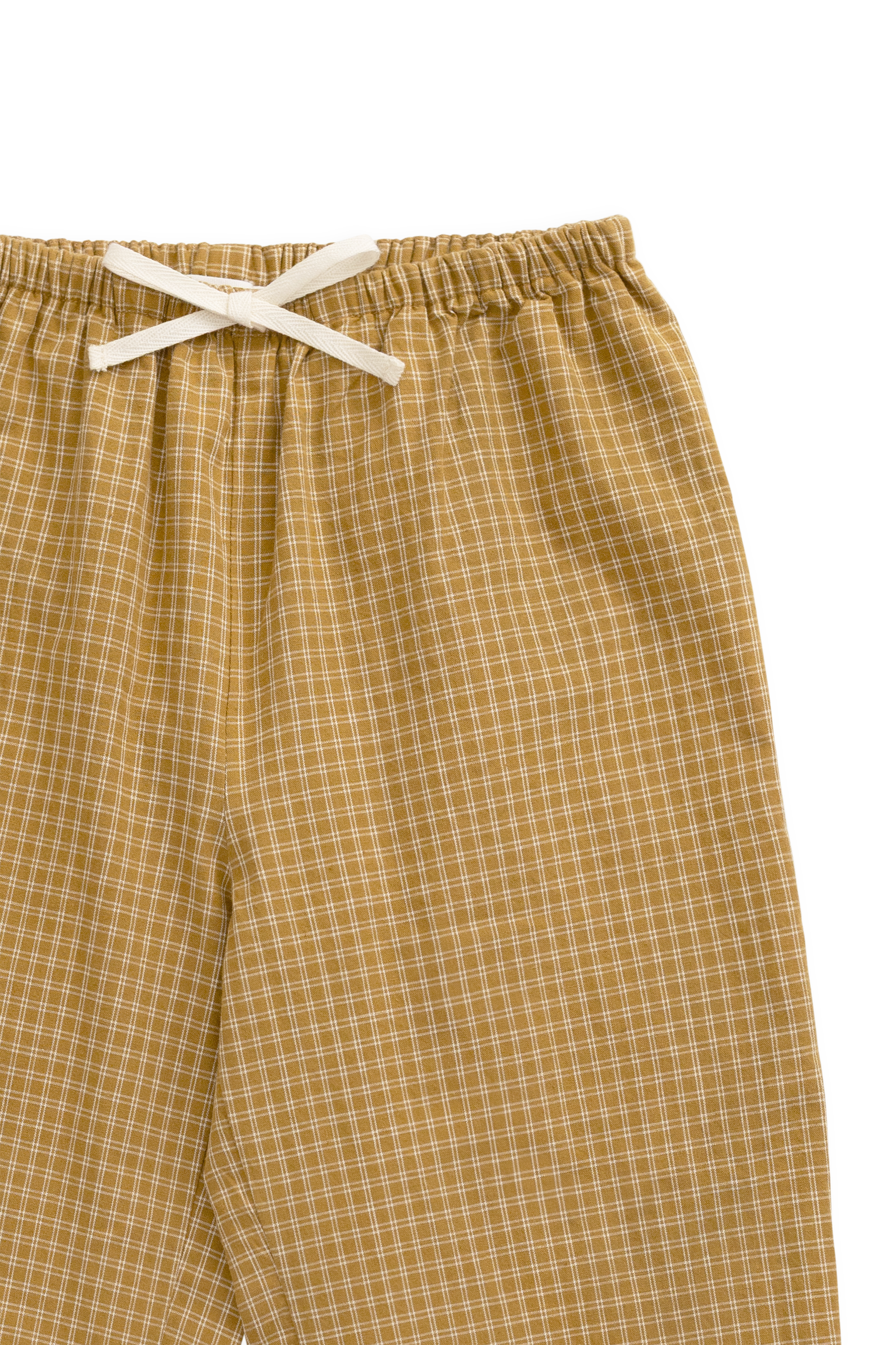 Pantalon en coton biologique – Carreaux fenêtre sarrasin