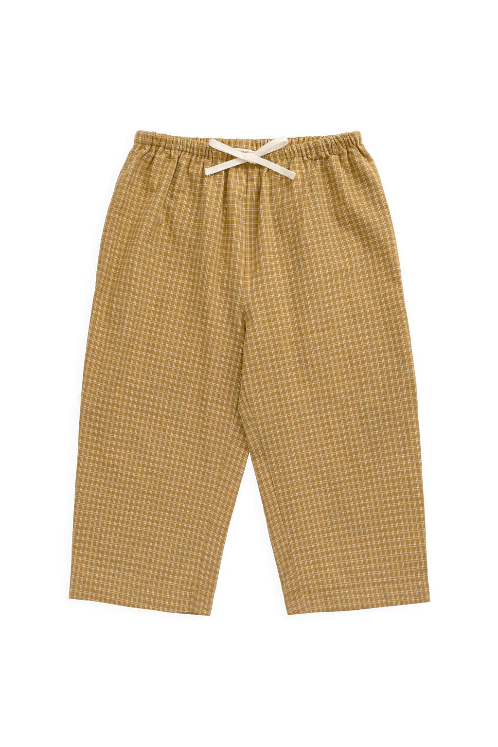 Pantalon en coton biologique – Carreaux fenêtre sarrasin
