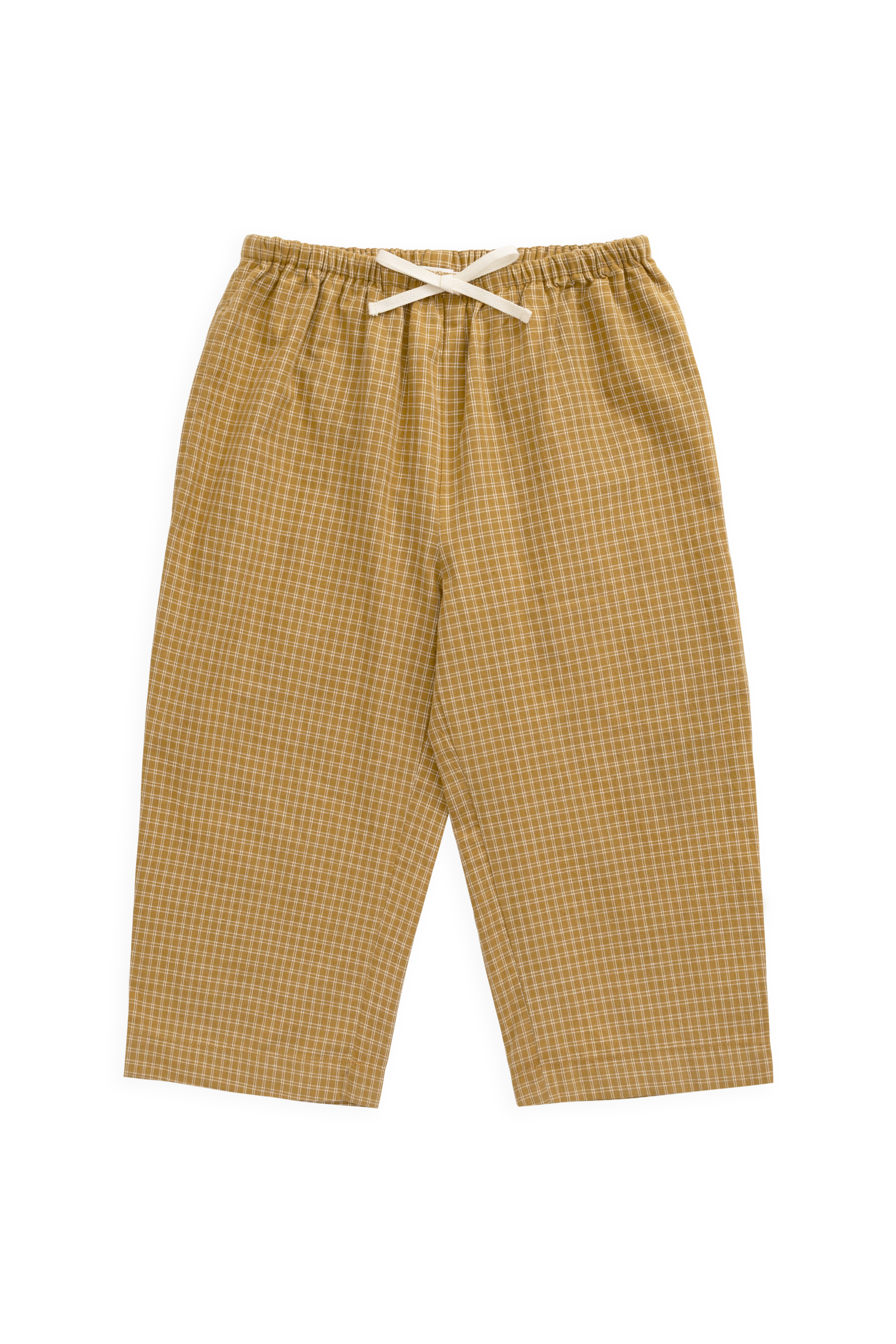 Pantalon en coton biologique – Carreaux fenêtre sarrasin