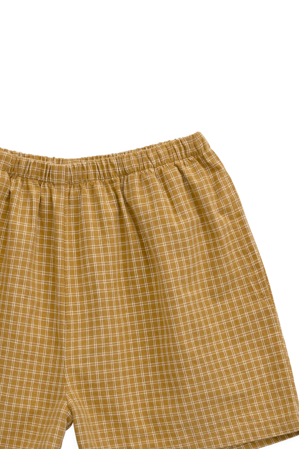 Short en coton bio - Carreaux fenêtre Sarrasin