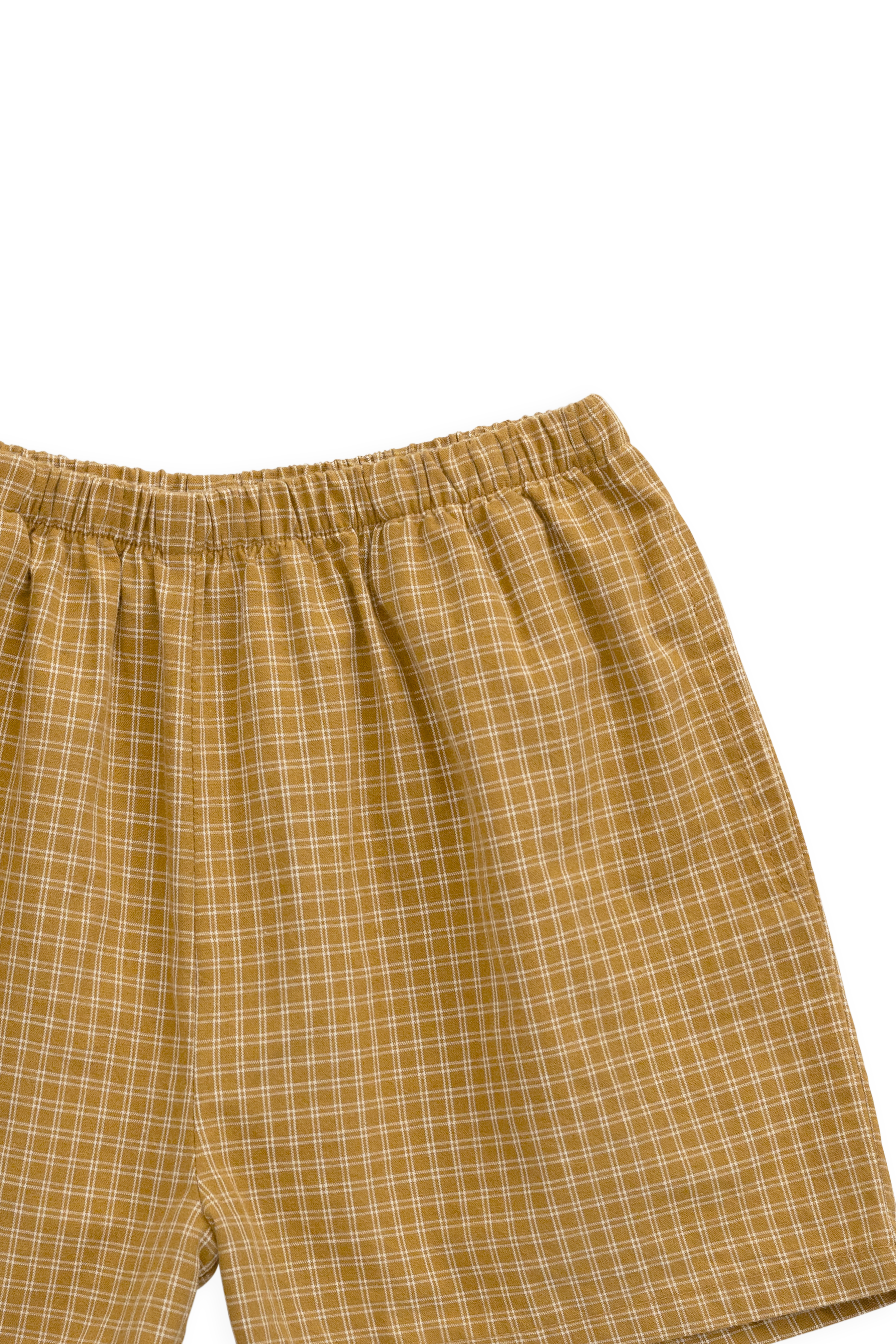 Short en coton bio - Carreaux fenêtre Sarrasin