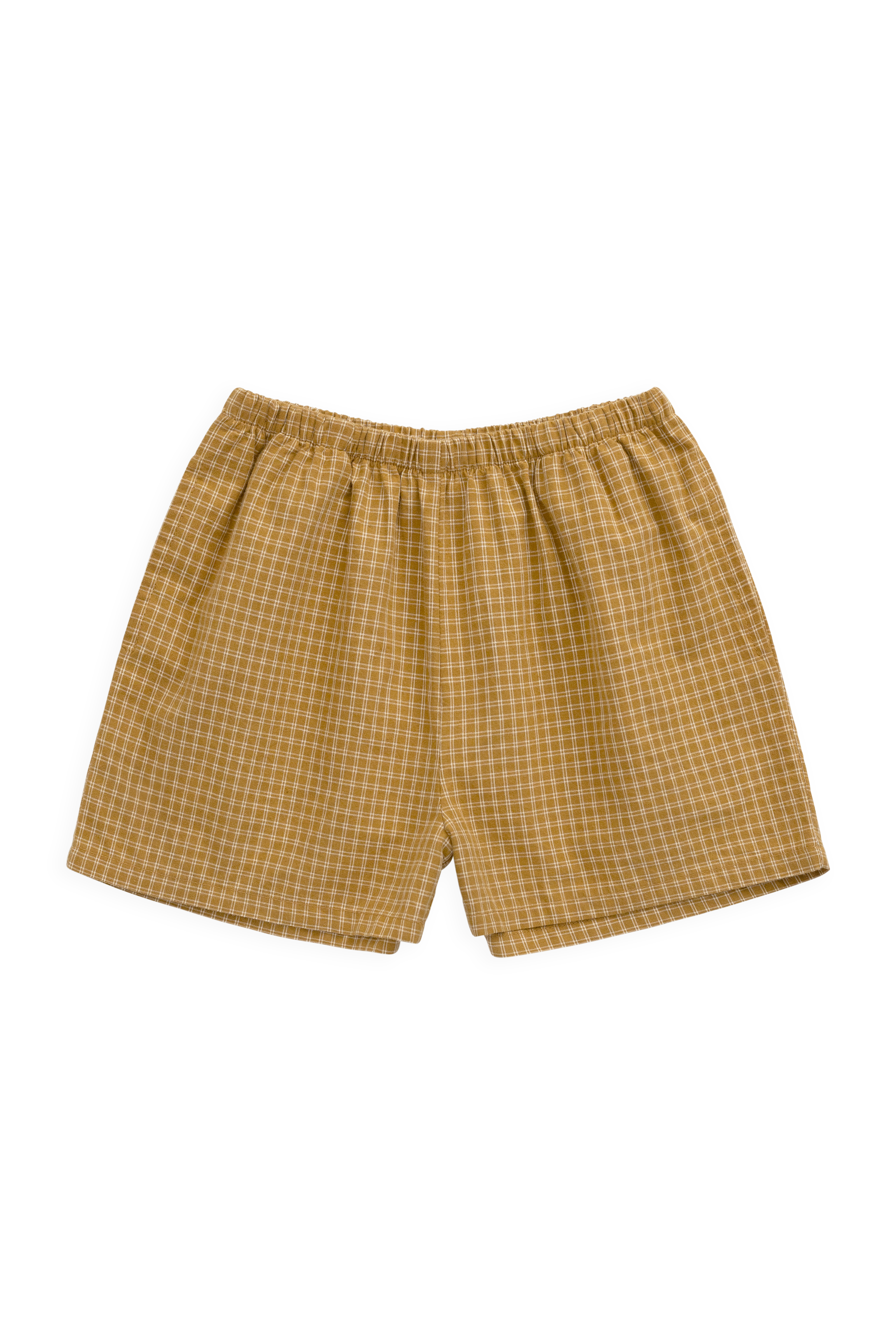 Short en coton bio - Carreaux fenêtre Sarrasin